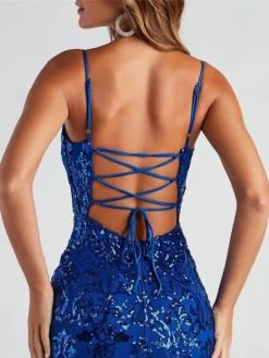 Women's Party Dress Sequin Dress Cocktail Dress Mini Dress Black Wine Blue Sleeveless Pure Color Sequins Spring Fall Winter Spaghetti Strap Fashion Winter Dress Wedding Guest Vacation 2023 S M L XL -Party Prom Dresses Sales Store oeotbb1696690731621