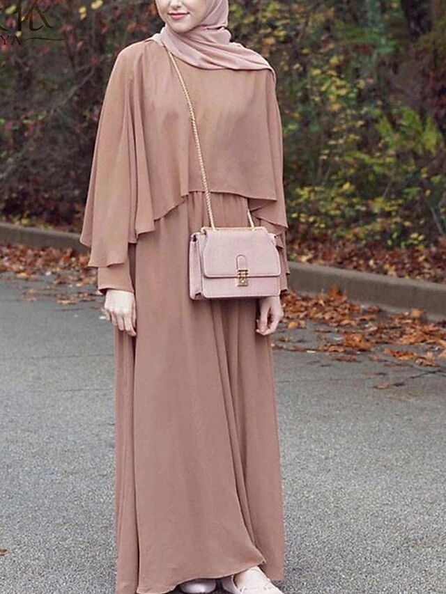 Women's Work Dress Chiffon Dress Swing Dress Fashion Long Dress Maxi Dress Ruched Crew Neck Long Sleeve Plain Regular Fit Black Khaki Fall Winter S M L XL XXL 1 Women's Work Dress Chiffon Dress Swing Dress Fashion Long Dress Maxi Dress Ruched Crew Neck Long Sleeve Plain Regular Fit Black Khaki Fall Winter S M L XL XXL