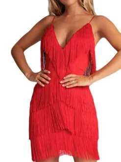 Women‘s Party Dress Fringe Dress Sheath Dress Homecoming Dress Mini Dress Black Wine Red Sleeveless Pure Color Tassel Fringe Spring Summer Spaghetti Strap Party 2023 S M L XL 11 Women‘s Party Dress Fringe Dress Sheath Dress Homecoming Dress Mini Dress Black Wine Red Sleeveless Pure Color Tassel Fringe Spring Summer Spaghetti Strap Party 2023 S M L XL -Party Prom Dresses Sales Store oxcqbi1660890834174