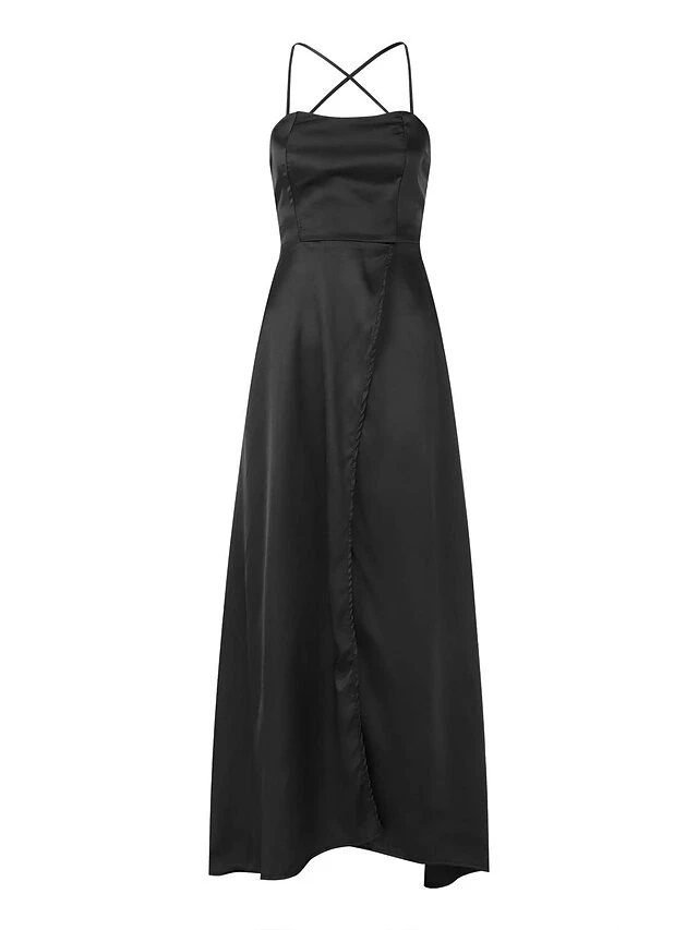 Women‘s Prom Party Dress Homecoming Dress Satin Maxi Long Dress Green Red Sleeveless Pure Color Split Spring Summer Spaghetti Strap Party Stylish Elegant Party 2023 S M L XL 8 Women‘s Prom Party Dress Homecoming Dress Satin Maxi Long Dress Green Red Sleeveless Pure Color Split Spring Summer Spaghetti Strap Party Stylish Elegant Party 2023 S M L XL - Image 8