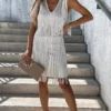 Women's Party Dress Fringe Dress Homecoming Dress Mini Dress Silver Black Gold Sleeveless Pure Color Tassel Fringe Fall Winter Autumn Spaghetti Strap Fashion Vacation 2023 S M L XL