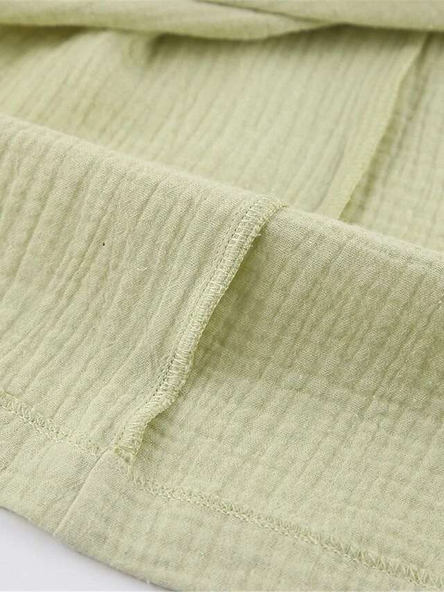 Women's Casual Dress Cotton Linen Dress Wrap Dress Midi Dress Cotton Basic Classic Outdoor Daily Vacation V Neck Lace Up Half Sleeve Spring Fall Autumn 2023 Regular Fit Orange Green Plain S M L 18 Women's Casual Dress Cotton Linen Dress Wrap Dress Midi Dress Cotton Basic Classic Outdoor Daily Vacation V Neck Lace Up Half Sleeve Spring Fall Autumn 2023 Regular Fit Orange Green Plain S M L - Image 18