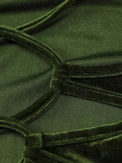 Women‘s Christmas Party Dress Velvet Dress Wedding Guest Dress Long Dress Maxi Dress Green Sleeveless Pure Color Split Spring Fall Winter Spaghetti Strap Winter Dress Evening Party Wedding -Party Prom Dresses Sales Store ppjzoq1692351410536