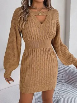 Women's Sweater Dress Jumper Dress Casual Dress Mini Dress Fashion Pure Color Outdoor Daily Going Out Crew Neck Long Sleeve Cut Out 2023 Loose Fit Wine Khaki Gray S M L 21 Women's Sweater Dress Jumper Dress Casual Dress Mini Dress Fashion Pure Color Outdoor Daily Going Out Crew Neck Long Sleeve Cut Out 2023 Loose Fit Wine Khaki Gray S M L -Party Prom Dresses Sales Store ppvkkr1695643837440