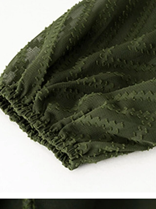 Women's Work Dress Black Dress Semi Formal Dress Fashion Mini Dress Ruched Square Neck Long Sleeve Plain Loose Fit Black Red Army Green Fall S M L XL 13 Women's Work Dress Black Dress Semi Formal Dress Fashion Mini Dress Ruched Square Neck Long Sleeve Plain Loose Fit Black Red Army Green Fall S M L XL - Image 13