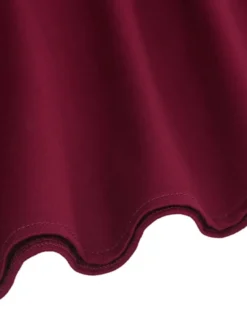 Women‘s Party Dress Wedding Guest Dress Lace Dress Swing Dress Midi Dress Wine Navy Blue Short Sleeve Pure Color Lace Spring Summer V Neck Party Party Spring Dress 2022 S M L XL XXL -Party Prom Dresses Sales Store pqdbuq1631505766658