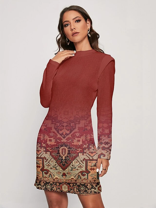 Women's Christmas Dress Sweater Dress Jumper Dress Midi Dress Warm Graphic Outdoor Christmas Daily Holiday Round Neck Long Sleeve 2023 Regular Fit Red S M L XL XXL 3XL 1 Women's Christmas Dress Sweater Dress Jumper Dress Midi Dress Warm Graphic Outdoor Christmas Daily Holiday Round Neck Long Sleeve 2023 Regular Fit Red S M L XL XXL 3XL