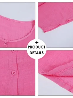 Women's Casual Dress Shirt Dress Cotton Linen Dress Mini Dress Blue Purple Pink Short Sleeve Pure Color Spring Summer V Neck Beach Basic Daily Weekend Loose Fit Linen S M L XL XXL 3XL 37 Women's Casual Dress Shirt Dress Cotton Linen Dress Mini Dress Blue Purple Pink Short Sleeve Pure Color Spring Summer V Neck Beach Basic Daily Weekend Loose Fit Linen S M L XL XXL 3XL -Party Prom Dresses Sales Store puhydo1673254432276