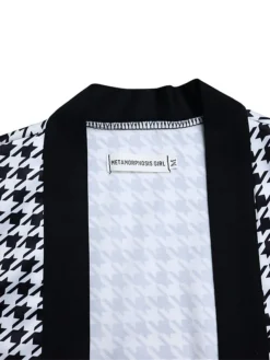 Women's Two Piece Dress Set Casual Dress Sheath Dress Daily Going Out Streetwear Modern Print Midi Dress Crew Neck Long Sleeve Houndstooth Regular Fit Black Fall Winter S M L XL XXL -Party Prom Dresses Sales Store pwqmih1695194342771