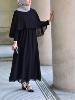 Women's Work Dress Chiffon Dress Swing Dress Fashion Long Dress Maxi Dress Ruched Crew Neck Long Sleeve Plain Regular Fit Black Khaki Fall Winter S M L XL XXL 9 Women's Work Dress Chiffon Dress Swing Dress Fashion Long Dress Maxi Dress Ruched Crew Neck Long Sleeve Plain Regular Fit Black Khaki Fall Winter S M L XL XXL -Party Prom Dresses Sales Store pxzahb1693300570594