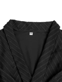 Women's Work Dress Casual Dress Sheath Dress Fashion Office Daily Workfashion Mini Dress Lace Up Ruched V Neck Long Sleeve Plain Loose Fit Black Wine Apricot Fall Winter S M L XL -Party Prom Dresses Sales Store pyzjhp1695363038489