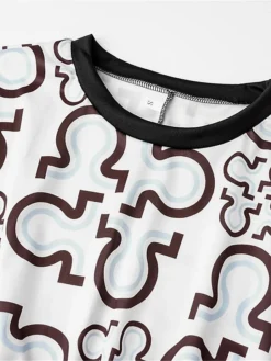 Women's Work Dress Sheath Dress Semi Formal Dress Fashion Mini Dress Patchwork Print Crew Neck Long Sleeve Geometric Color Block Loose Fit Brown Khaki Gray Fall S M L XL XXL -Party Prom Dresses Sales Store qbghgr1693293796879