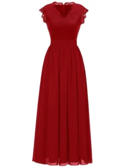 Women‘s Party Dress Homecoming Dress Wedding Guest Dress Corset Dress Lace Dress Long Dress Maxi Dress Black Pink Khaki Sleeveless Pure Color Lace Spring Summer V Neck Modern 2023 XS S M L XL XXL 3XL -Party Prom Dresses Sales Store qcoitw1652150952909