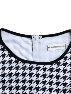 Women's Two Piece Dress Set Casual Dress Sheath Dress Daily Going Out Streetwear Modern Print Midi Dress Crew Neck Long Sleeve Houndstooth Regular Fit Black Fall Winter S M L XL XXL -Party Prom Dresses Sales Store qgzdgk1695194343491