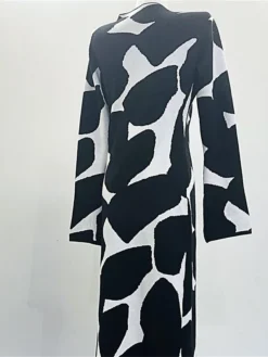 Women's Sweater Dress Winter Dress Jumper Dress Long Dress Maxi Dress Fashion Leopard Outdoor Daily Holiday Date Crew Neck Long Sleeve Print 2023 Slim Black S M L XL -Party Prom Dresses Sales Store qnzlyk1692938965157