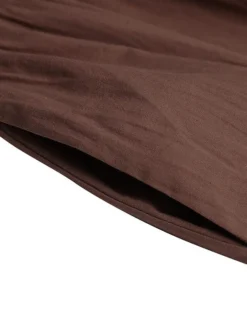 Women's Cotton Linen Dress Casual Dress Maxi Long Dress Linen Boho Casual Winter Dress Daily Holiday Crew Neck Patchwork Long Sleeve Summer Spring Fall Linen Loose Fit Black White Khaki Pure Color S -Party Prom Dresses Sales Store qrbukh1676450221252