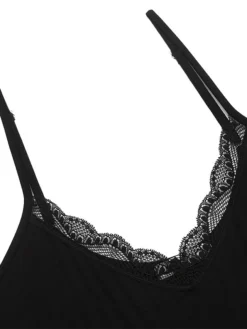 Women's Casual Dress Strap Dress Mini Dress Cute Daily Lace Backless Solid Color Strap Home Lounge Black Wine 2023 Summer Spring S M L XL -Party Prom Dresses Sales Store quplqs1692857684671