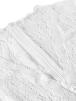 Women's Party Dress Lace Dress Homecoming Dress Midi Dress White Short Sleeve Pure Color Lace Summer Spring V Neck Stylish Party Wedding Guest Spring Dress 2023 S M L XL XXL 3XL -Party Prom Dresses Sales Store qvgpxy1660535343742