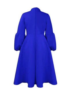 Women's Prom Dress Party Dress Swing Dress Long Dress Maxi Dress Black Yellow Red Long Sleeve Pure Color Lace Up Fall Winter Autumn Crew Neck Fashion Winter Dress Wedding Guest Birthday 2023 S M L XL -Party Prom Dresses Sales Store qvjyoo1695203653352