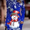 Women's Christmas Dress Sweater Dress Christmas Sweater Dress Mini Dress Ugly Snowflake Outdoor Christmas Daily Holiday Crew Neck Long Sleeve 2023 Regular Fit Wine Blue Green S M L XL XXL 3XL
