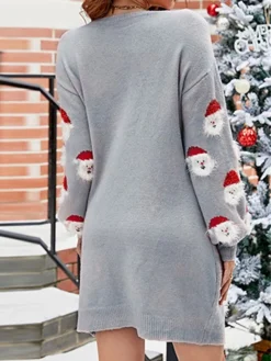 Women's Christmas Dress Sweater Dress Christmas Sweater Dress Mini Dress Ugly Ugly Christmas Christmas Daily Vacation Going Out Crew Neck Long Sleeve Patchwork 2023 Loose Fit Black Pink Green S M L XL 28 Women's Christmas Dress Sweater Dress Christmas Sweater Dress Mini Dress Ugly Ugly Christmas Christmas Daily Vacation Going Out Crew Neck Long Sleeve Patchwork 2023 Loose Fit Black Pink Green S M L XL -Party Prom Dresses Sales Store rglycv1694601816624