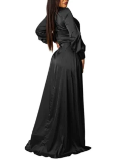 Women‘s Wedding Guest Dress Party Dress Satin Dress Sheath Dress Swing Dress Long Dress Maxi Dress Black Yellow Pink Long Sleeve Pure Color Lace Up Winter Fall Spring V Neck Mature Winter Dress 2023 35 Women‘s Wedding Guest Dress Party Dress Satin Dress Sheath Dress Swing Dress Long Dress Maxi Dress Black Yellow Pink Long Sleeve Pure Color Lace Up Winter Fall Spring V Neck Mature Winter Dress 2023 -Party Prom Dresses Sales Store rhhvli1643182441847