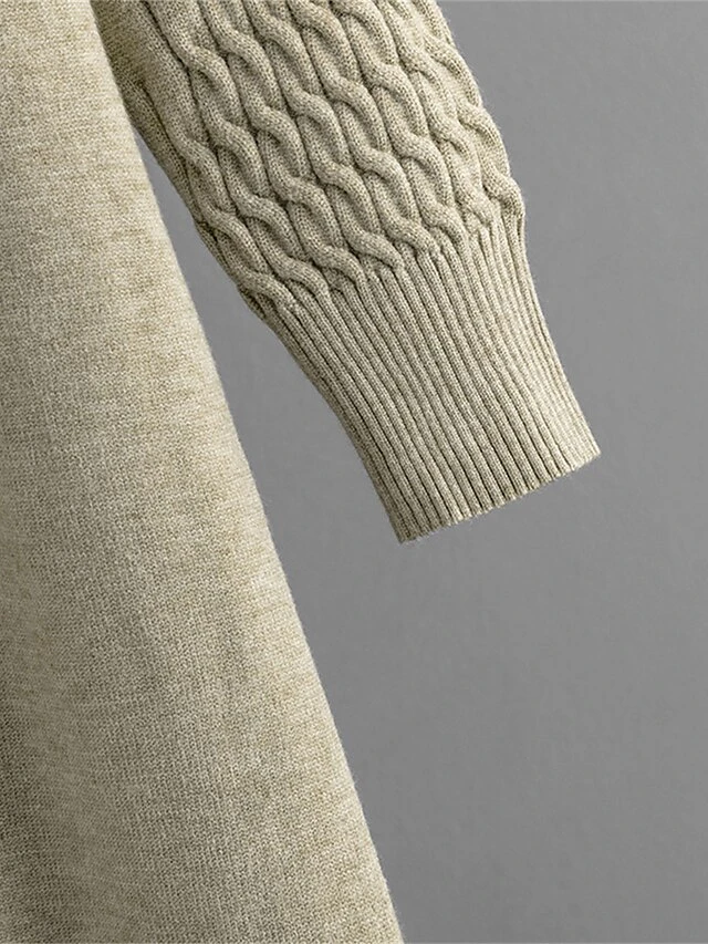 Women's Sweater Dress Jumper Dress Winter Dress Midi Dress Fashion Plain Outdoor Holiday Vacation Going Out Crew Neck Long Sleeve 2023 Loose Fit Black Blue Purple One Size 10 Women's Sweater Dress Jumper Dress Winter Dress Midi Dress Fashion Plain Outdoor Holiday Vacation Going Out Crew Neck Long Sleeve 2023 Loose Fit Black Blue Purple One Size - Image 10