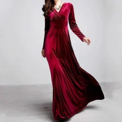 Women's Party Dress Velvet Dress Long Dress Maxi Dress Wine Black Purple Long Sleeve Pure Color Ruched Winter Fall Autumn V Neck Fashion Party Winter Dress Fall Dress 2023 S M L XL XXL XXXL 9 Women's Party Dress Velvet Dress Long Dress Maxi Dress Wine Black Purple Long Sleeve Pure Color Ruched Winter Fall Autumn V Neck Fashion Party Winter Dress Fall Dress 2023 S M L XL XXL XXXL -Party Prom Dresses Sales Store rimlue1648716823894