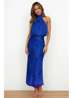 Women's Sequin Dress Midi Dress Black Wine Red Sleeveless Pure Color Sequins Winter Autumn Halter Neck Party Birthday 2023 S M L XL 7 Women's Sequin Dress Midi Dress Black Wine Red Sleeveless Pure Color Sequins Winter Autumn Halter Neck Party Birthday 2023 S M L XL -Party Prom Dresses Sales Store rnuvsg1697774103042