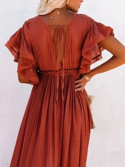 Women's Normal Party Dress White Dress Long Dress Maxi Dress Black White Army Green Long Sleeve Pure Color Button Summer Spring Fall Plunge Vacation One-Size -Party Prom Dresses Sales Store rqnulb1655979377415