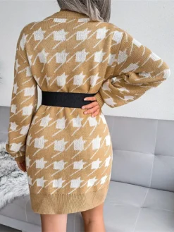 Women's Sweater Dress Jumper Dress Casual Dress Mini Dress Fashion Houndstooth Outdoor Daily Vacation Going Out Crew Neck Long Sleeve 2023 Loose Fit Black Wine Sky Blue S M L 37 Women's Sweater Dress Jumper Dress Casual Dress Mini Dress Fashion Houndstooth Outdoor Daily Vacation Going Out Crew Neck Long Sleeve 2023 Loose Fit Black Wine Sky Blue S M L -Party Prom Dresses Sales Store rsbdfj1695031702902