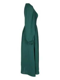 Women's Work Dress Casual Dress Swing Dress Fashion Office Daily Workfashion Midi Dress Ruched Crew Neck Long Sleeve Plain Slim Green Fall Winter S M L XL -Party Prom Dresses Sales Store rsslqk1695096219298