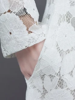 Women's Work Dress Lace Dress Black Dress Fashion Midi Dress Lace Pocket Crew Neck Long Sleeve Plain Loose Fit Black White Pink Fall M L XL XXL 3XL 36 Women's Work Dress Lace Dress Black Dress Fashion Midi Dress Lace Pocket Crew Neck Long Sleeve Plain Loose Fit Black White Pink Fall M L XL XXL 3XL -Party Prom Dresses Sales Store rucoas1693281267894