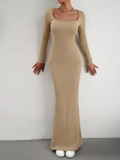 Women's Sweater Dress Jumper Dress Sheath Dress Long Dress Maxi Dress Fashion Pure Color Outdoor Daily Holiday Vacation U Neck Long Sleeve 2023 Slim Black Wine Brown S M L XL 34 Women's Sweater Dress Jumper Dress Sheath Dress Long Dress Maxi Dress Fashion Pure Color Outdoor Daily Holiday Vacation U Neck Long Sleeve 2023 Slim Black Wine Brown S M L XL -Party Prom Dresses Sales Store segpsw1692090325552