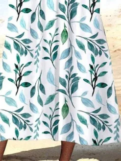 Women's Two Piece Dress Set Casual Dress Dress Set Outdoor Daily Fashion Streetwear Button Pocket Midi Dress V Neck Half Sleeve Leaf Regular Fit Blue Summer Spring S M L XL XXL -Party Prom Dresses Sales Store sexiro1682419683638