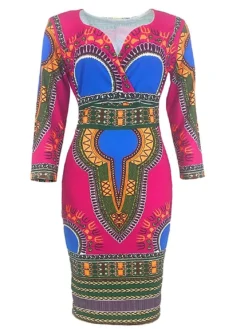 Women's Work Dress Sheath Dress Semi Formal Dress Fashion Midi Dress Print V Neck 3/4 Length Sleeve Floral Regular Fit Black Yellow Red Summer Spring S M L XL XXL -Party Prom Dresses Sales Store sfmkta1673598599263