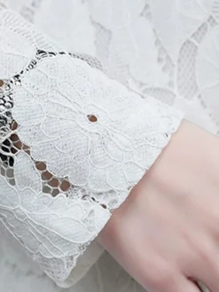 Women's Work Dress Lace Dress Black Dress Fashion Midi Dress Lace Pocket Crew Neck Long Sleeve Plain Loose Fit Black White Pink Fall M L XL XXL 3XL 37 Women's Work Dress Lace Dress Black Dress Fashion Midi Dress Lace Pocket Crew Neck Long Sleeve Plain Loose Fit Black White Pink Fall M L XL XXL 3XL -Party Prom Dresses Sales Store sonsbo1693281268819