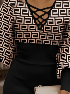Women's Christmas Casual Dress Bodycon Sheath Dress Mini Dress Black And White Black Khaki Long Sleeve Geometric Patchwork Winter Fall Autumn V Neck Modern 2022 S M L XL XXL 18 Women's Christmas Casual Dress Bodycon Sheath Dress Mini Dress Black And White Black Khaki Long Sleeve Geometric Patchwork Winter Fall Autumn V Neck Modern 2022 S M L XL XXL -Party Prom Dresses Sales Store ssnvcm1667286790778