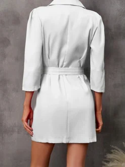 Women's Work Dress Blazer Dress Semi Formal Dress Fashion Mini Dress Button Pocket Shirt Collar 3/4 Length Sleeve Plain Regular Fit Black White Red Fall S M L XL XXL 26 Women's Work Dress Blazer Dress Semi Formal Dress Fashion Mini Dress Button Pocket Shirt Collar 3/4 Length Sleeve Plain Regular Fit Black White Red Fall S M L XL XXL -Party Prom Dresses Sales Store swdwks1693293950085