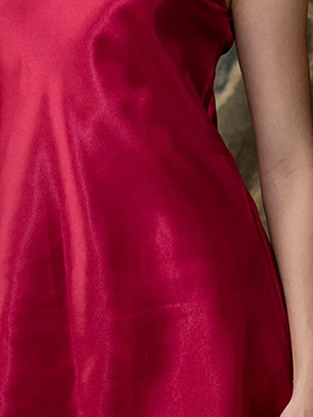 Women's Satin Dress Strap Dress Mini Dress Cute Sexy Backless Solid Color Strap Party Lounge Black White 2023 Summer Spring M L XL XXL 19 Women's Satin Dress Strap Dress Mini Dress Cute Sexy Backless Solid Color Strap Party Lounge Black White 2023 Summer Spring M L XL XXL - Image 19