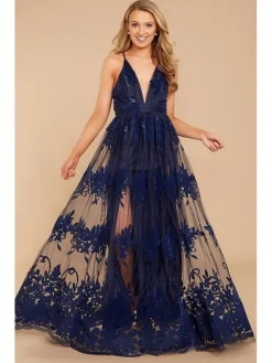 Women's Party Dress Lace Dress Swing Dress Long Dress Maxi Dress Pink Royal Blue White Backless Sleeveless Pure Color Lace Spring Summer V Neck Party S M L XL -Party Prom Dresses Sales Store tceagh1641119649877