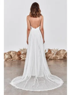 Women's Party Dress Lace Dress Swing Dress White Dress Long Dress Maxi Dress Sleeveless Pure Color Lace Spring Summer Deep V Romantic Party S M L XL -Party Prom Dresses Sales Store tcobed1683709882807