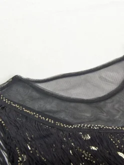 Women‘s Halloween Dress Party Dress Fringe Dress Sequin Dress Midi Dress Green Black Gold Short Sleeve Striped Sequins Spring Fall Crew Neck 1920s Party 2023 Style M L XL XXL 3XL -Party Prom Dresses Sales Store tcykid1660818766168