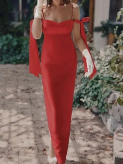 Women‘s Party Dress Satin Dress Sheath Dress Long Dress Maxi Dress Green Black Blue Sleeveless Pure Color Mesh Spring Summer Off Shoulder Modern Party Slim 2023 S M L XL XXL -Party Prom Dresses Sales Store tdxnzq1645181424818