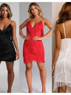 Women‘s Party Dress Fringe Dress Sheath Dress Homecoming Dress Mini Dress Black Wine Red Sleeveless Pure Color Tassel Fringe Spring Summer Spaghetti Strap Party 2023 S M L XL 17 Women‘s Party Dress Fringe Dress Sheath Dress Homecoming Dress Mini Dress Black Wine Red Sleeveless Pure Color Tassel Fringe Spring Summer Spaghetti Strap Party 2023 S M L XL -Party Prom Dresses Sales Store thyfwy1671608139718