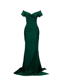 Women's Prom Dress Party Dress Satin Dress Long Dress Maxi Dress Black Red Blue Sleeveless Pure Color Ruched Summer Spring Fall Off Shoulder Fashion Party Evening Party Wedding Guest 2023 S M L XL 2XL -Party Prom Dresses Sales Store thyksz1685095687101