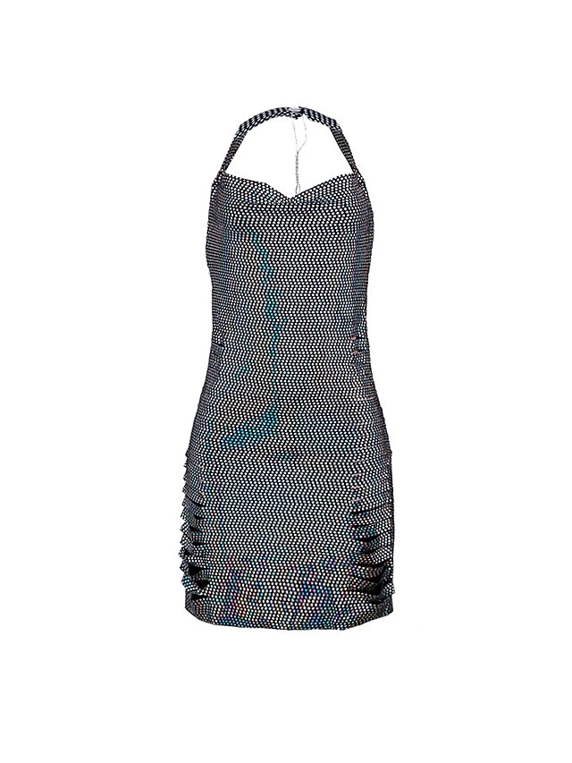 Women's Party Dress Sequin Dress Black Dress Mini Dress White-1 Black-2 Sleeveless Pure Color Sequins Summer Spring Cowl Neck Hot Summer Dress Slim 2022 S M L XL XXL 7 Women's Party Dress Sequin Dress Black Dress Mini Dress White-1 Black-2 Sleeveless Pure Color Sequins Summer Spring Cowl Neck Hot Summer Dress Slim 2022 S M L XL XXL - Image 7