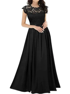 Women's Prom Dress Party Dress Lace Dress Long Dress Maxi Dress Black Wine Navy Blue Short Sleeve Pure Color Lace Summer Spring Fall Crew Neck Party Wedding Guest Vacation Fall Dress 2023 S M L XL 2XL 22 Women's Prom Dress Party Dress Lace Dress Long Dress Maxi Dress Black Wine Navy Blue Short Sleeve Pure Color Lace Summer Spring Fall Crew Neck Party Wedding Guest Vacation Fall Dress 2023 S M L XL 2XL -Party Prom Dresses Sales Store tkbmkn1672828174306