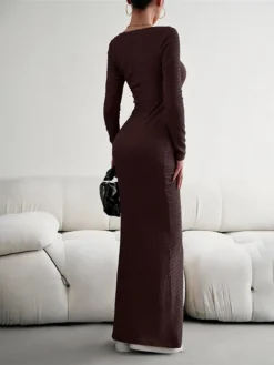 Women's Sweater Dress Jumper Dress Sheath Dress Long Dress Maxi Dress Fashion Pure Color Outdoor Daily Holiday Vacation U Neck Long Sleeve 2023 Slim Black Wine Brown S M L XL 31 Women's Sweater Dress Jumper Dress Sheath Dress Long Dress Maxi Dress Fashion Pure Color Outdoor Daily Holiday Vacation U Neck Long Sleeve 2023 Slim Black Wine Brown S M L XL -Party Prom Dresses Sales Store tkdasj1692090323694