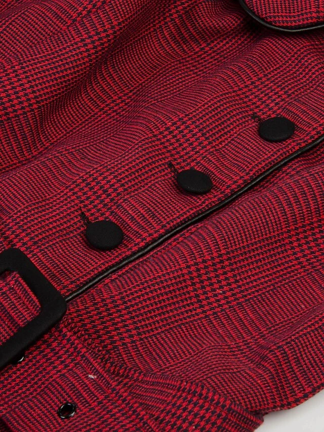 Women's Casual Dress Swing Dress Knee Length Dress Black Red Long Sleeve Pure Color Ruched Summer Spring Shirt Collar Vintage Winter Dress Fall Dress 2023 S M L XL 7 Women's Casual Dress Swing Dress Knee Length Dress Black Red Long Sleeve Pure Color Ruched Summer Spring Shirt Collar Vintage Winter Dress Fall Dress 2023 S M L XL - Image 7